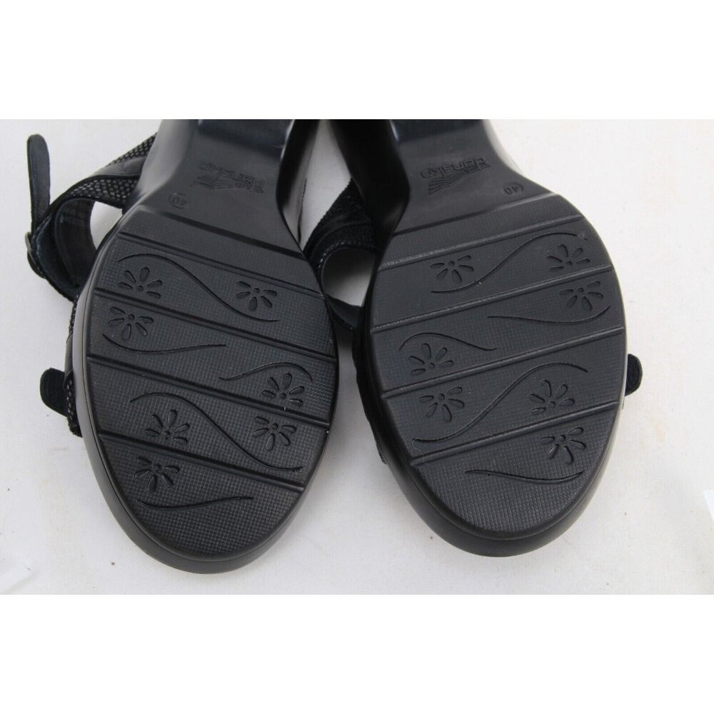 Dansko Jessie Black Leather Slip On Sandals Shoes EU 40 US Women's 9.5-10 - Picture 12 of 14